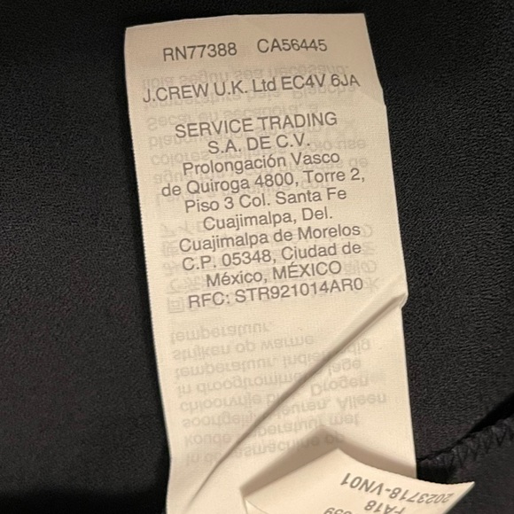 Jcrew Navy Button-Up Tie Front Shirt NWOT - Picture 7 of 8